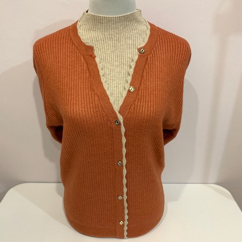 中老年女装半高领一体加绒加厚妈妈毛衣宽松假两件洋气保暖打底衫 - 图2