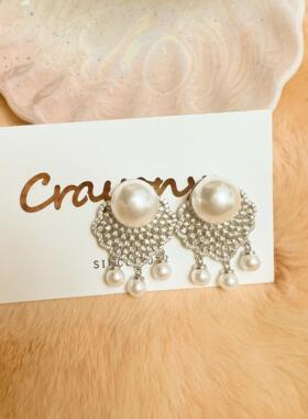 CrayonX重工满钻珍珠项链颈链