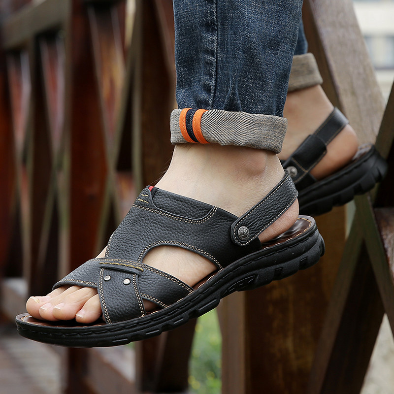 透气凉鞋男夏季2025新款耐磨透气防滑防水沙滩鞋外穿两用凉拖鞋男,淘宝优惠券,粉丝福利购,淘宝优惠卷