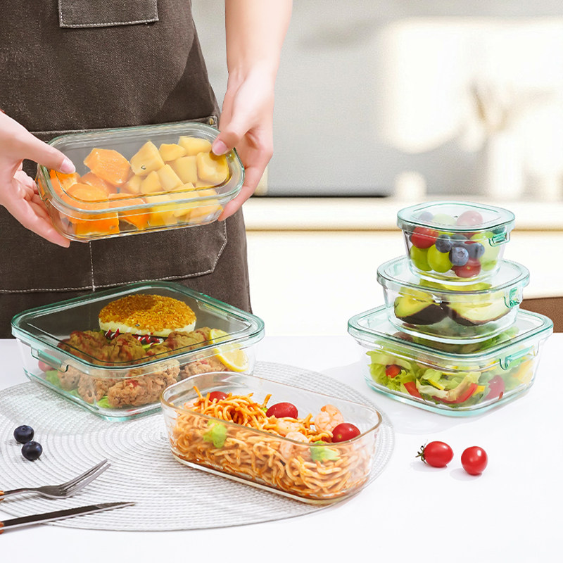 百思福保鲜盒玻璃饭盒食品级便当盒子收纳超轻微波加热上班族专用,淘宝优惠券,粉丝福利购,淘宝优惠卷