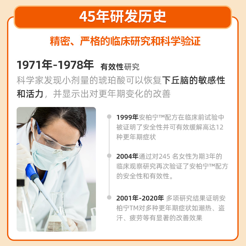 Amberen安柏宁更年期女性保健品 中老年缓解调理盗汗潮热失眠胶囊