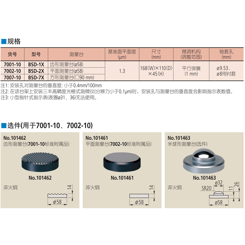 日本三丰百分表千分表台架高度计规表架指示表支架表座坐7007-10 - 图3