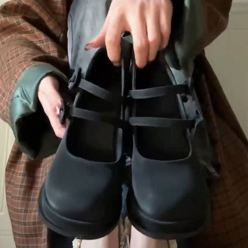 2025新款超火玛丽珍鞋巨好看的配裙子单鞋子不累脚粗跟高跟洛丽塔 - 图3