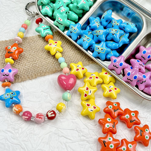 亚克力手链五月天应援串珠项链卜卜表情珠五月天应援物料DIY - 图1