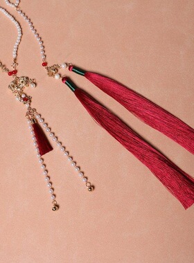 发饰中式凤凰新娘古风步摇头冠富贵婚礼古代明制饰品娇红盘发汉婚