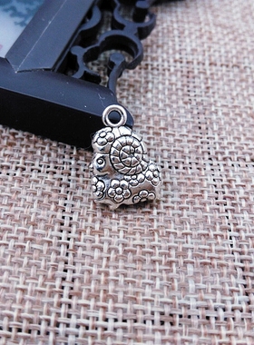 藏银双面十二生肖 生肖吊坠挂件diy配件手工编织藏银配饰吊坠饰品