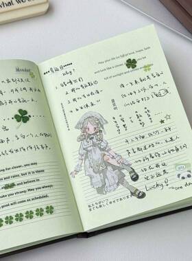 手帐本薄荷巧克力A6手账本ins高颜值记事日程学生绿色小众