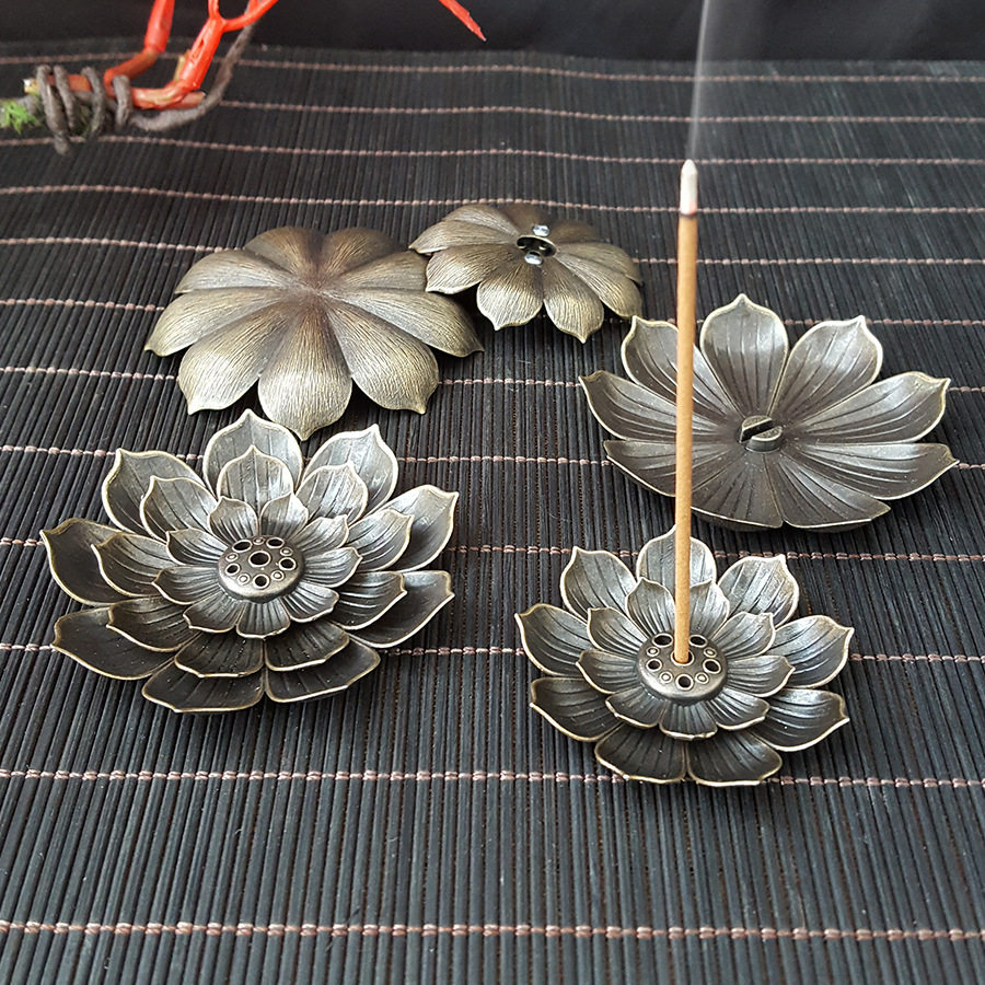 厂家批 爆款三层莲花香插香炉复古香炉禅意薰香插线香金属线香炉,淘宝优惠券,粉丝福利购,淘宝优惠卷