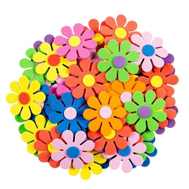 创意带背胶女孩海绵画益智彩色贴片卡通泡沫制作材料泡沫纸小贴片,淘宝优惠券,粉丝福利购,淘宝优惠卷