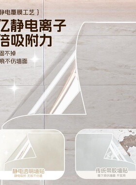 加厚 PP 材质静电隐形墙膜防涂鸦白板笔可擦儿童墙面防脏防护贴纸