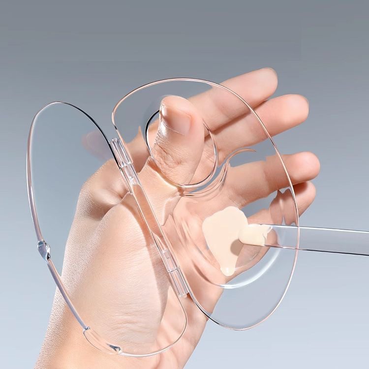 美妆调色盘亚克力化妆师刮铲粉底液便携可折叠试色专用彩妆盘子,淘宝优惠券,粉丝福利购,淘宝优惠卷