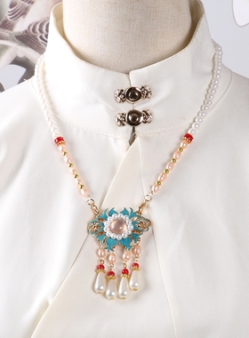 新中式配饰发饰专用项链古装流苏民族风长流苏压襟旗袍长款头饰