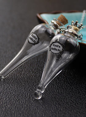 流行街拍魔法玻璃瓶许愿瓶漂流瓶软木塞魔法药水幸运瓶DIY项链