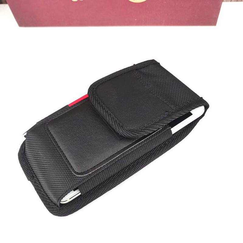 Canvas mobile phone bag men's mobile phone bag wearing belt mobile phone case horizontal and vertical wear-resistant sports waist hanging construction site work waist bag