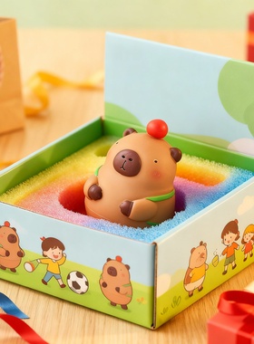 可爱卡皮巴拉毛绒桌面挂件摆件