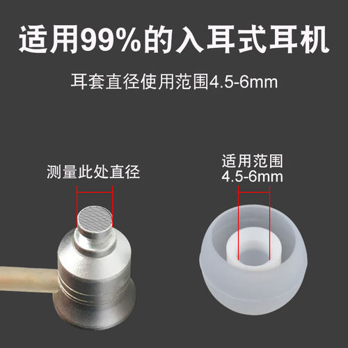 适用三星/小米/索尼/漫步者入耳式耳机通用耳塞耳帽硅胶套耳机套 - 图2