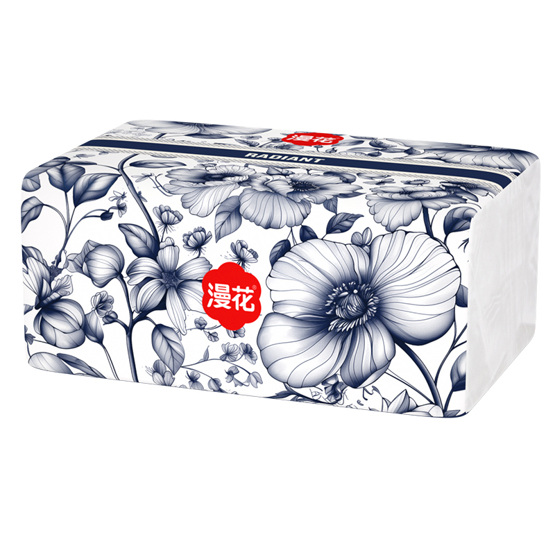 漫花抽纸20包整箱批中国风大包装家用实惠装餐巾纸面巾纸抽卫生纸