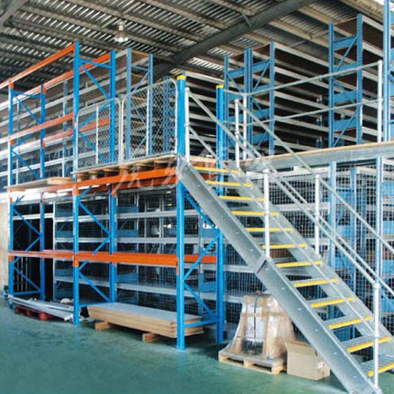 南京二层载重钢平台德清三层搁板阁楼货架钢平台 - 图0