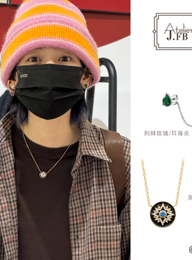 法国进口项链JFB黑玛瑙复古暗黑