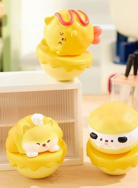 摆件厂家直销小狗盲盒面包不倒翁