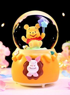 甜蜜厂家直销飘雪动物水晶球小