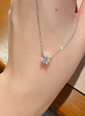 韩版简约星点镶钻项链女高级感钛钢锁骨链轻奢高级感明星同款项饰