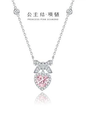 公主蝴蝶结项链小众设计轻奢甜美心型风百搭时尚送闺蜜女友手链