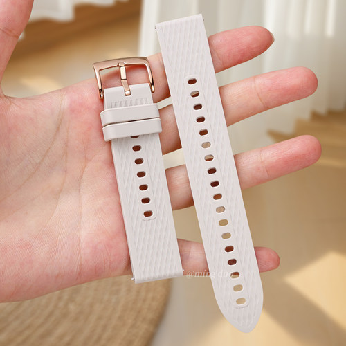 适用OPPOWatchX2mini手表X2mini表带孙颖莎官方同款液态硅胶智能透气watchX3/2皓月银新款女生高级感夏天腕带 - 图3