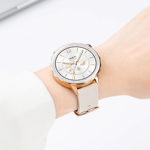 适用OPPOWatchX2mini手表X2mini表带孙颖莎官方同款液态硅胶智能透气watchX3/2皓月银新款女生高级感夏天腕带 - 图1