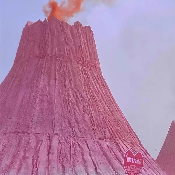 定制网红粉色火山泡雕武汉同款餐厅下午茶奶茶店打卡求婚莫奈花园-图2