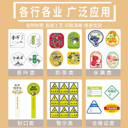 牛皮纸便签贴纸价格分类记号贴可手写备注价格标记食品分装瓶小中大号ins风包装记号无痕不留胶曲纸复古 - 图1