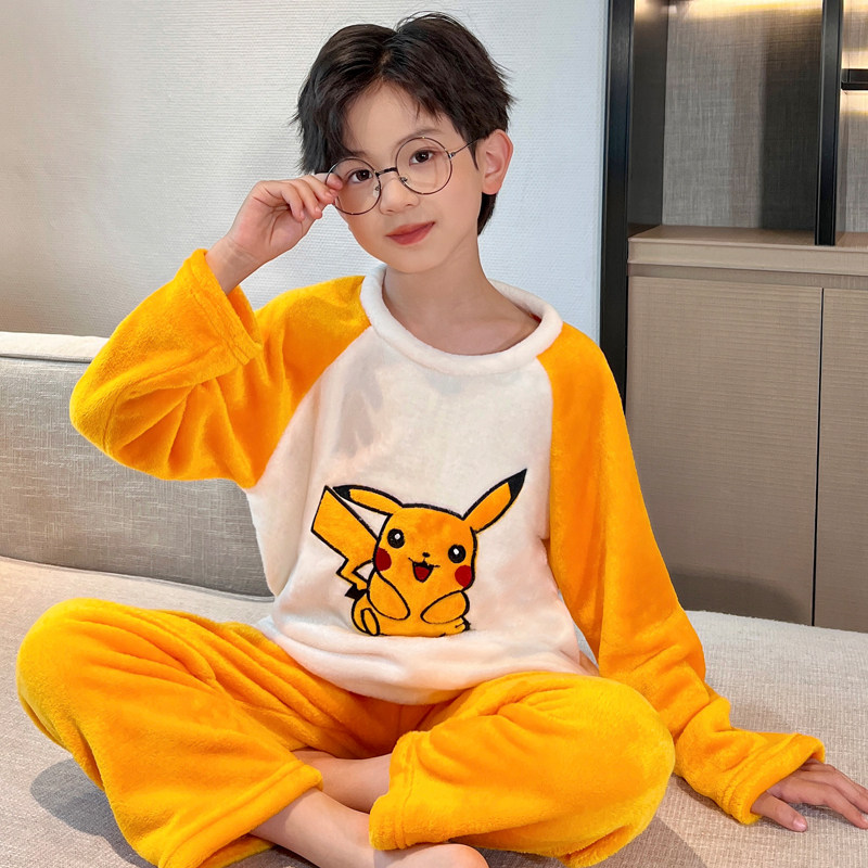 海贼王儿童睡衣男孩秋冬珊瑚绒保暖男童法兰绒男童宝宝学生家居服,淘宝优惠券,粉丝福利购,淘宝优惠卷