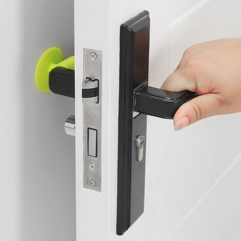 防撞墙门把手静音硅胶吸盘保护套加长门吸卫生间门免打孔儿童防撞