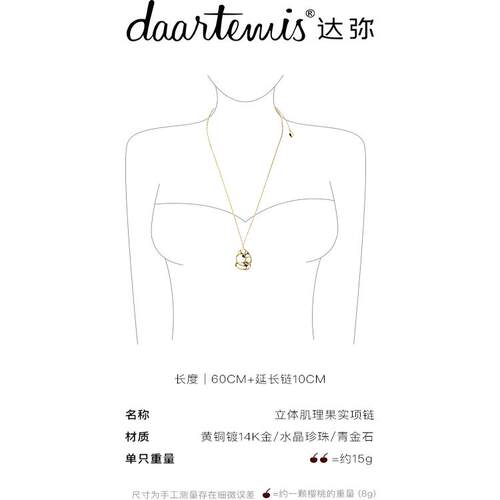 daartemis达弥肌理镀14k金项链女款轻奢高级感小众精致 - 图2
