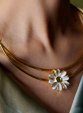 达弥雏菊系列单花双线CHOKER