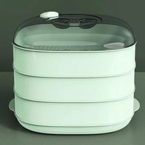 Microwave Oven Special Heating Steam Cage Steamed Stuffed Bun Steamed Buns With Lid Household High Temperature Resistant Multilayer Square Steam Box Rice Lunch Box