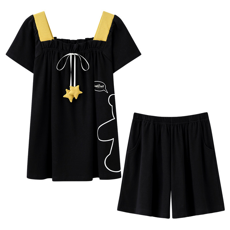 2023女款夏季甜美可爱可外穿睡衣 心喜儿睡衣/家居服套装