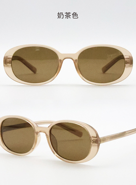 时尚椭圆形太阳镜可配近视度数女