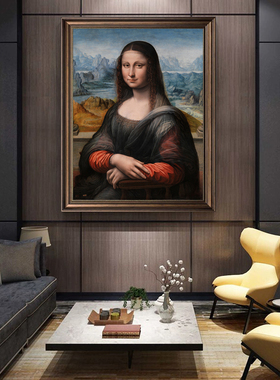 拿破仑蒙娜丽莎油画美式玄关走廊过道装饰画喷绘挂画壁画