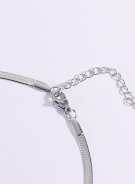 现货热销钛钢炉内电镀18k金扁蛇链diy刀片链配件不掉色基础链