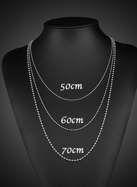 厂家现货供应潮流单链配链不锈钢时尚圆珠链配件小饰品刻代发