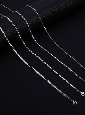 欧美跨境电商货源不锈钢饰品配件方盒子链男士霸气龙骨链厂家直销