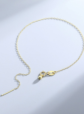 S925纯银穿珠手链万能 串珠十字链 O字手链 diy可串珠子链子配饰