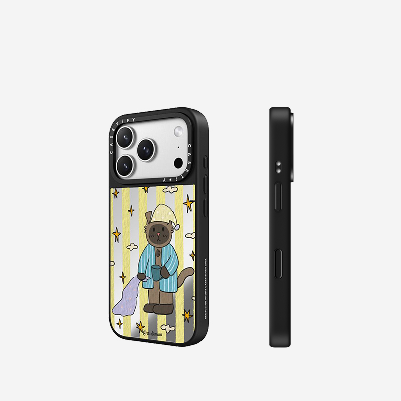 CASETiFY 迪迪Miao 睡衣喵喵 适用于苹果iPhone17ProMax/17Pro/16ProMax/16Pro镜面手机壳