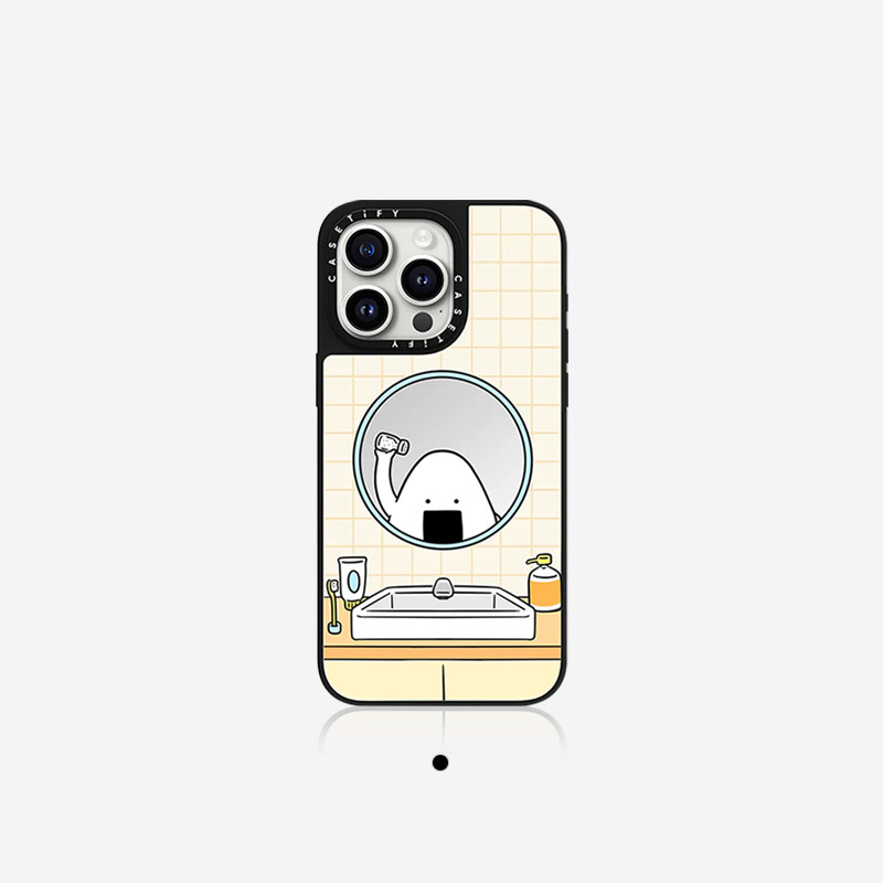 CASETiFY艺术家联名 饭团的早晨 适用于iPhone15/14/13/Pro/Max镜面手机壳