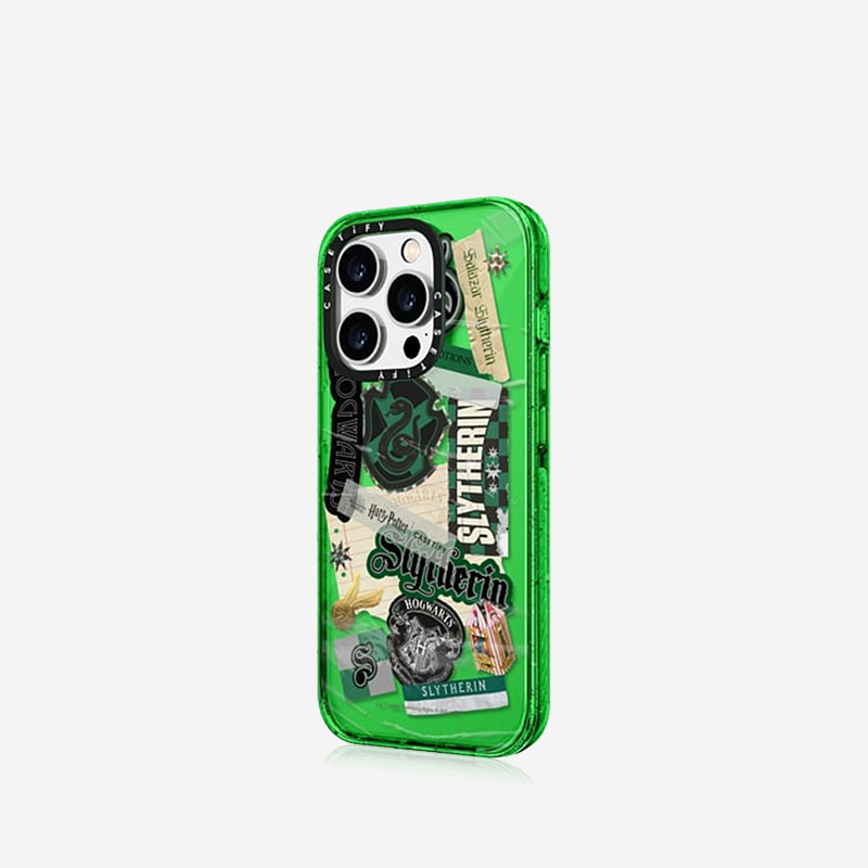 Harry Potter™ x CASETiFY 斯莱特林贴纸适用于iPhone14/13/12/Pro/Max防摔手机壳 - 图1