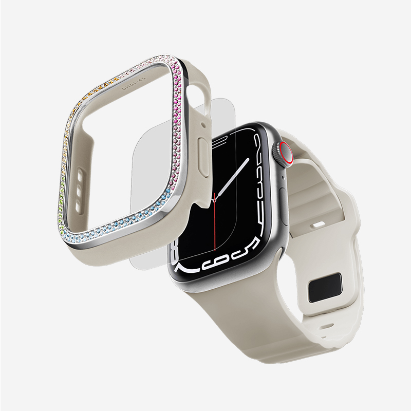 CASETiFY 闪亮手表保护壳 附屏幕保护贴 适用于Apple Watch腕表保护壳