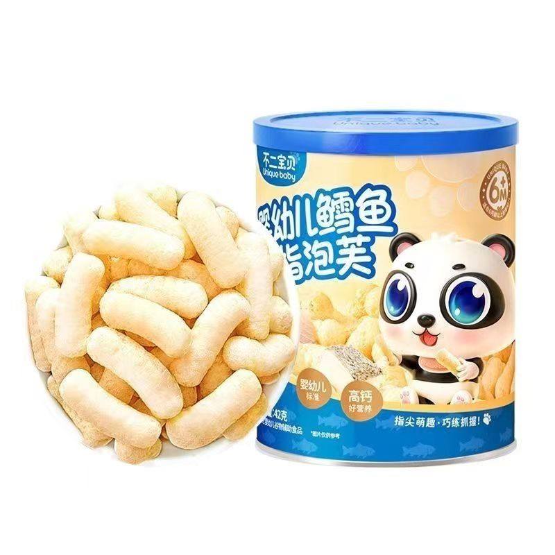 不二宝贝婴幼儿零食鳕鱼手指泡芙条宝宝辅食不加蔗糖手指泡芙零食