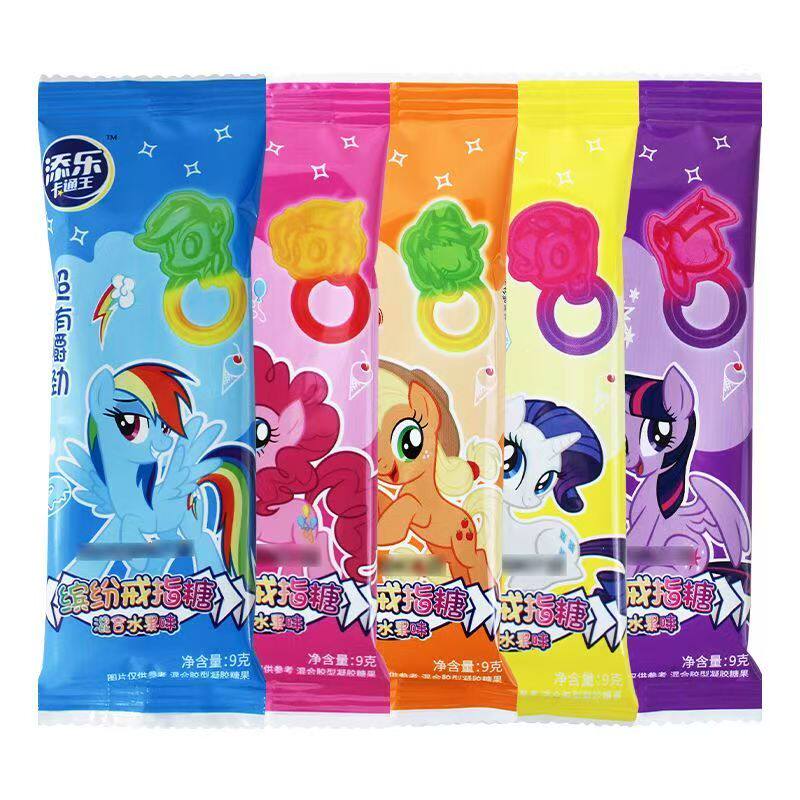Tianle My Little Pony Children's Ring Candy Ring Gummy