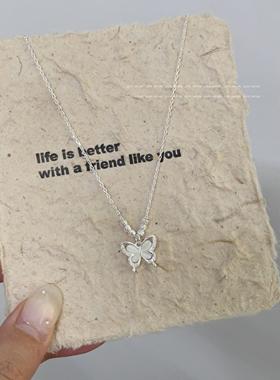 新中式清冷感猫眼石蝴蝶项链